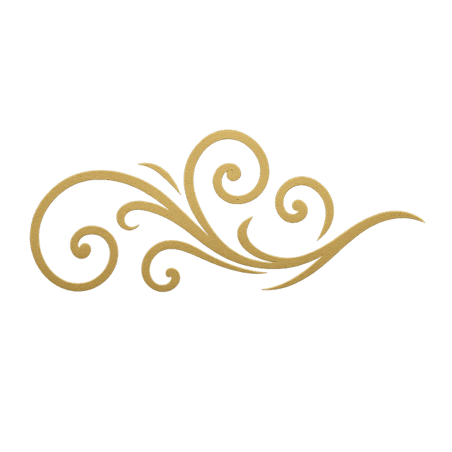 Decorative gold swirl divider