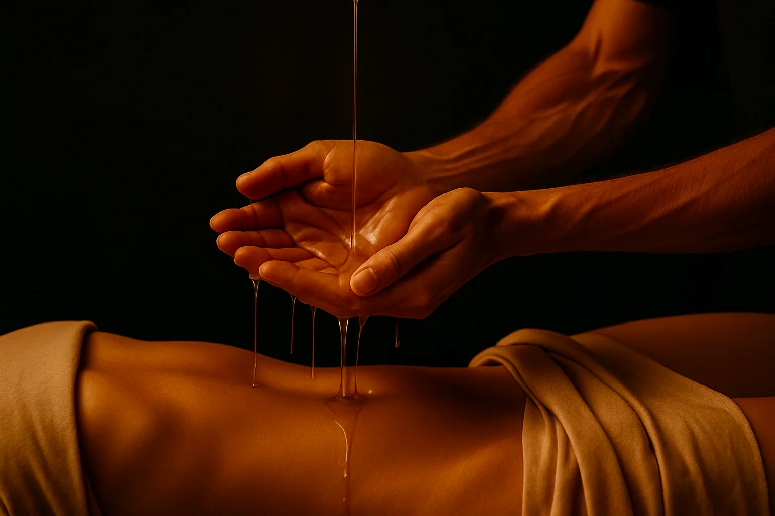 Tantra massage being given at a TAOS seminar