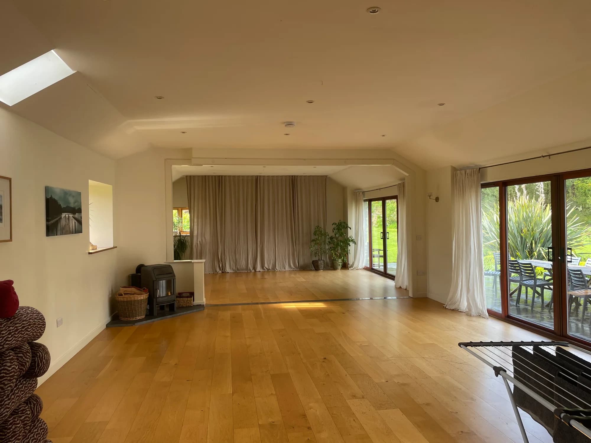 The main studio space at Garth Barns where sessions take place