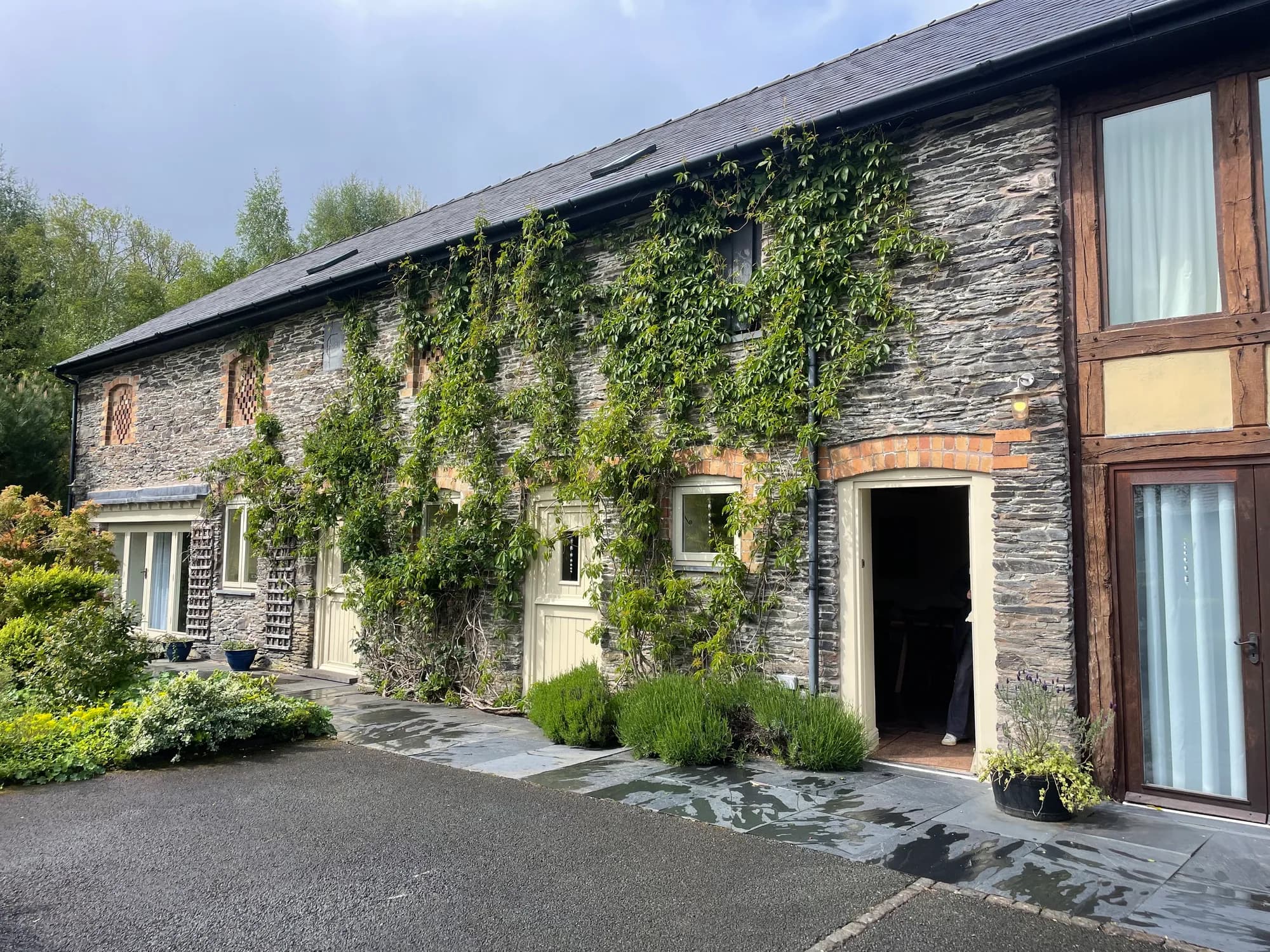 Exterior of Garth Barns & Country House, Powys